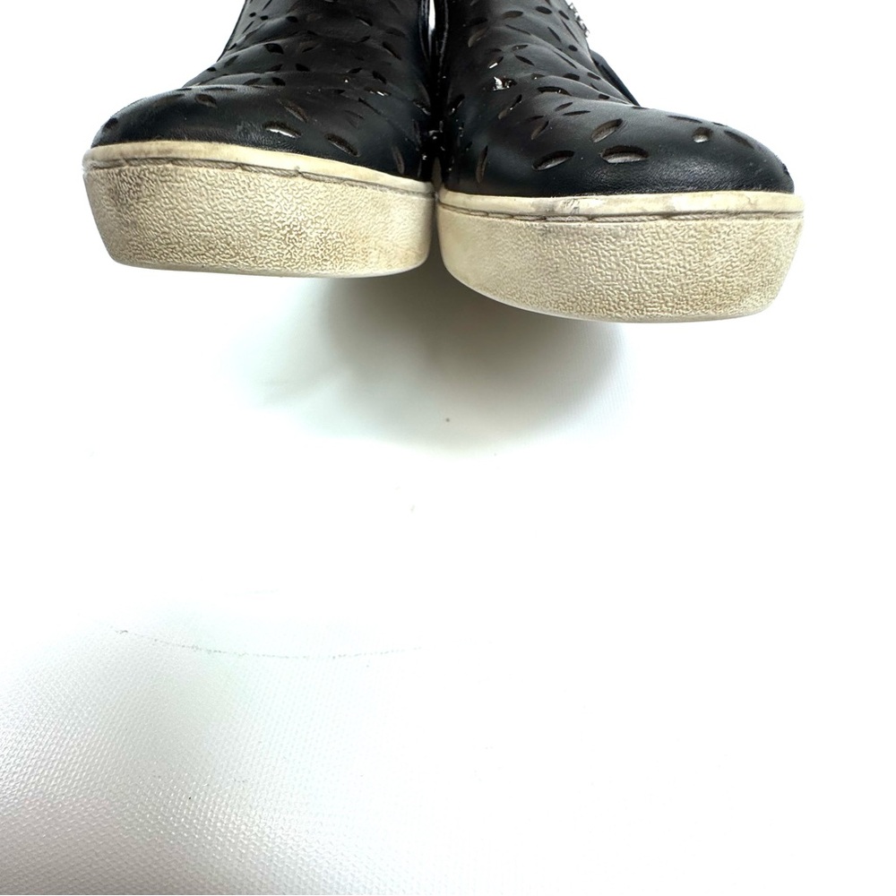 MICHAEL Michael Kors KEATON Leather Lasered Pull On Skate Sneakers black sz 6.5 - Picture 10 of 16